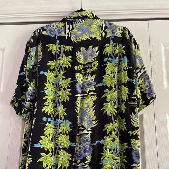 Vintage Men's Tropical Hawiian  Shirt Floral Buttons - Spider Fashion - Sz M - Picture 6 of 13